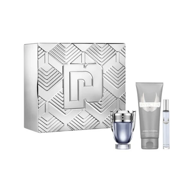 PACO RABANNE INVICTUS MEN 2 PSC. GIFT SET WITH 100ML / 3.38 OZ EDT + 10ML / 0.33 OZ MEGA SPIRIT
