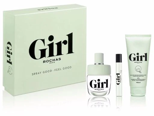 ROCHAS GIRL 3PSC GIFT SET WITH 100 ML / 3.38 OZ EDP + 100 ML / 3.38 OZ + 4.5 ML EDP