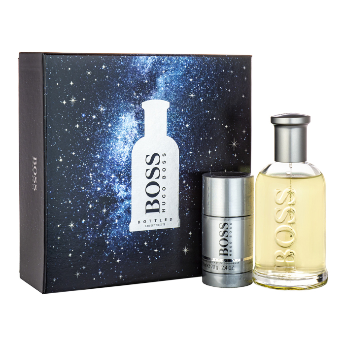 HUGO BOSS BOTTLED MEN 2 PSC. GIFT SET WITH 200ML / 6.76 OZ EDT + 75ML / 2.53 OZ DEO STICK