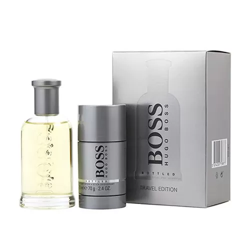 HUGO BOSS BOTTLED MEN 2 PSC. GIFT SET WITH 100ML / 3.38 OZ EDT + 75ML / 2.53 OZ DEO