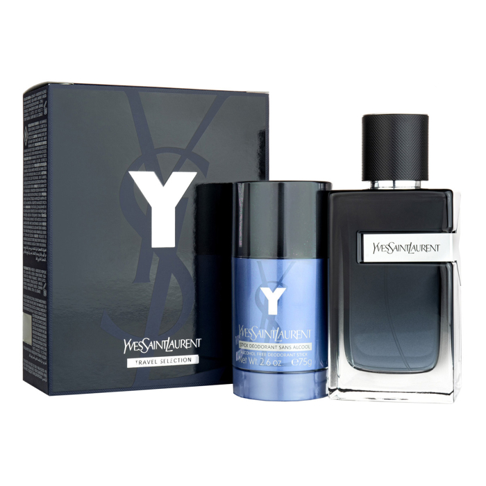 YSL Y MEN 2 PSC. GIFT SET WITH 100ML / 3.38 OZ EDP + 75 ML / 2.53 OZ DEO
