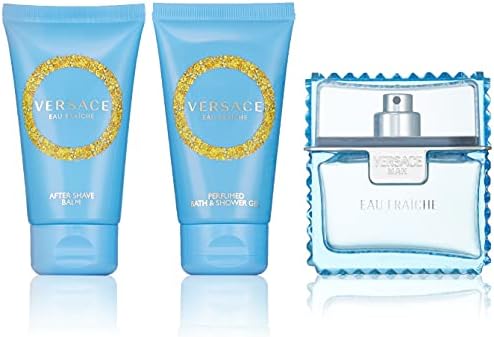 VERSACE EAU FRAICHE MEN 3 PSC GIFT SET WITH 50ML / 1.69 OZ EDT + 50ML / 1.69 OZ SG + 50ML / 1.69 OZ A/S BALM